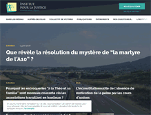 Tablet Screenshot of institutpourlajustice.org